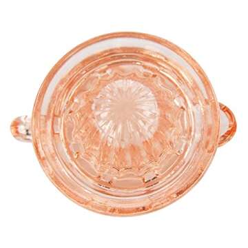 HOME-X Nostalgia Style Glass Citrus Juicer, Manual Juice Press, Retro Nostalgic Lemon, Orange Juicer-2 Pcs-Pink