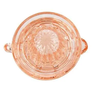 HOME-X Nostalgia Style Glass Citrus Juicer, Manual Juice Press, Retro Nostalgic Lemon, Orange Juicer-2 Pcs-Pink