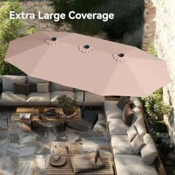 PHI VILLA 15ft Patio Umbrella - Perfect Outdoor Shade Solution