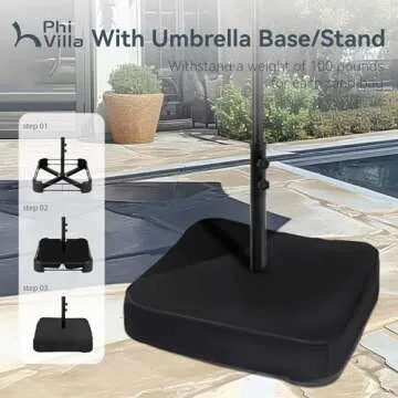 PHI VILLA 15ft Patio Umbrella - Perfect Outdoor Shade Solution