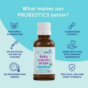 Lovebug USDA Organic Probiotic for Babies - 0-12 Months