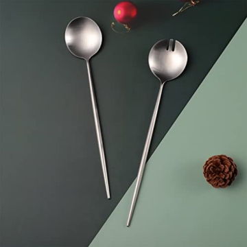 Zerophilo Salad Servers Stylish 18/10 Stainless Steel Set