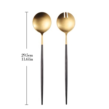 Zerophilo Salad Servers Stylish 18/10 Stainless Steel Set