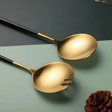 Zerophilo Salad Servers Stylish 18/10 Stainless Steel Set