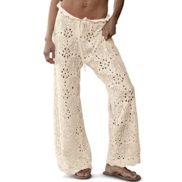 Stylish Saodimallsu Women's Crochet Beach Coverup Pants