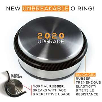 Stainless Steel Door Stopper (3 Pack) 4"x1.85"– Premium SofiHome Top Durability Door Stops with Si...