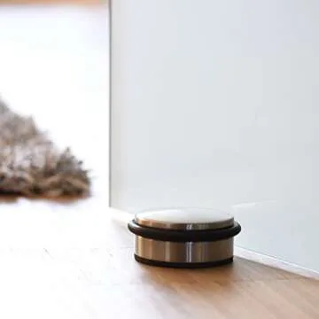 Stainless Steel Door Stopper (3 Pack) 4"x1.85"– Premium SofiHome Top Durability Door Stops with Silica Gel Treads – Stylish Decorative Heavy Duty Door Stop for Draft Stopping and Floor & Wall Safety