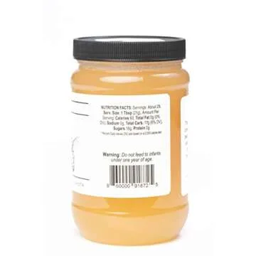 TJO Bees Raw and Unfiltered Honey - 22 OZ Jar of Pure Gold