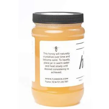 TJO Bees Raw Unfiltered Honey 22 OZ - Pure Natural Sweetness