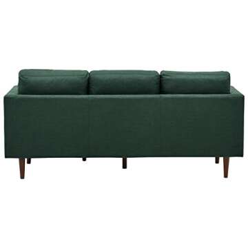 Amazon Brand – Rivet Revolve Modern Upholstered Sofa with Reversible Sectional Chaise, 80"W, Heritage Green