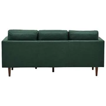 Amazon Brand – Rivet Revolve Modern Upholstered Sofa with Reversible Sectional Chaise, 80"W, Heritage Green