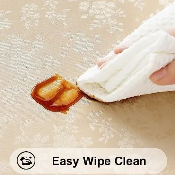 Smiry Square Table Cloth - Waterproof Vinyl Table Cover