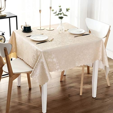 Smiry Square Table Cloth - Waterproof Vinyl Table Cover