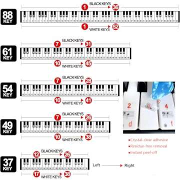AzulySlec Music Stand for Sheet Music,Compatible with Yamaha PSR/YPT/KB/DGX Series,Includes 2 music book clip& Piano Keyboard Stickers for 37-88 Key Models