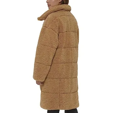 Levi's Women's Quilted Teddy Coat - Warm Stylish Sherpa Jacket