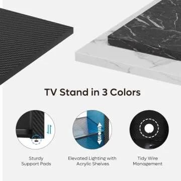 Bestier LED Tall TV Stand for Modern Living Rooms