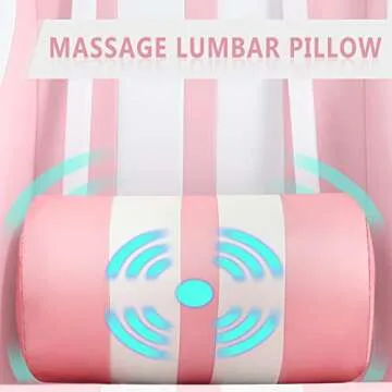 Ferghana Gaming Chairs with Footrest,Computer Game Chair,Massage Gaming Chairs,Christmas,Xmas Gift,PC Gaming Chairs for Adults Teens for Gaming Live Streaming Room(Pink,Racing Version)