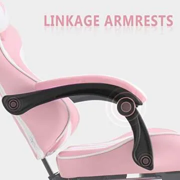 Ferghana Gaming Chairs with Footrest,Computer Game Chair,Massage Gaming Chairs,Christmas,Xmas Gift,PC Gaming Chairs for Adults Teens for Gaming Live Streaming Room(Pink,Racing Version)