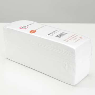 Omwah Beauty Professional Grade Facial and Body Non Woven Epilating Wax Strips Large 3 x 9 Hair Removal 200 Count