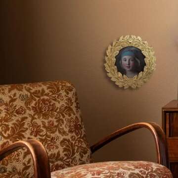 YULINK 3x3 Small Antique Gold Square Picture Frame & 3x3 Mini Vintage Round Picture Frame, Bundle