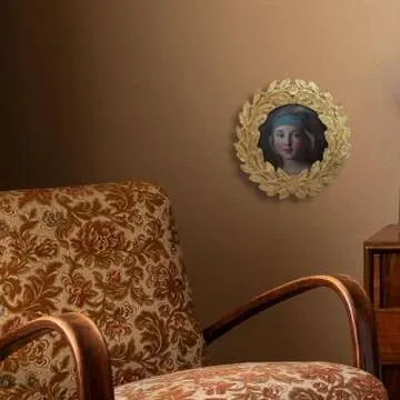 YULINK 3x3 Small Antique Gold Square Picture Frame & 3x3 Mini Vintage Round Picture Frame, Bundle