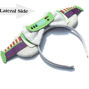 FACHPINT Green Ears for Boy, Mouse Ears Headband for Women Photo Props, Cute Halloween Mouse Ears for Theme Park Accessories