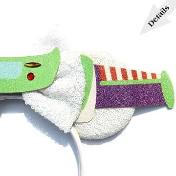 FACHPINT Green Ears for Boy, Mouse Ears Headband for Women Photo Props, Cute Halloween Mouse Ears for Theme Park Accessories