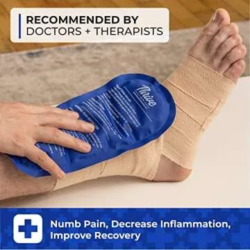 Thrive Reusable Gel Ice Packs for Injuries, Set of 2 – FSA HSA Approved Cold Compress for Knee, Shoulder, Ankle, Wrist, Neck, and Back Pain Relief – Soft & Flexible - Ice Pack
