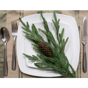 Artificial Christmas Norfolk Pine Stems for Festive Decor