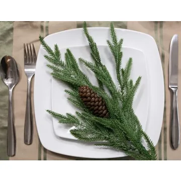 Artificial Christmas Norfolk Pine Stems for Festive Decor