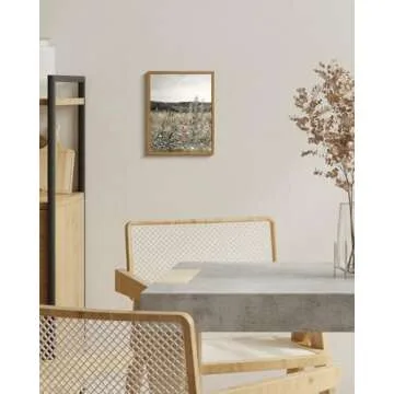 Wildflower Field Canvas Art - Rustic Decor 8x10