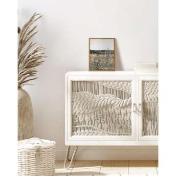 Wildflower Field Canvas Art - Rustic Decor 8x10