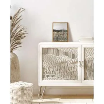 Wildflower Field Canvas Art - Rustic Decor 8x10