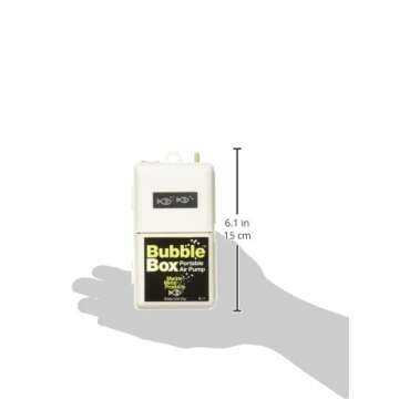 Marine Metal B-11 Bubble Box Live Bait Aerator, Water Resistant Air Pump, Portable & Battery Powered