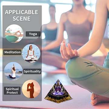 MXiiXM Amethyst Orgone Pyramid for Positive Energy
