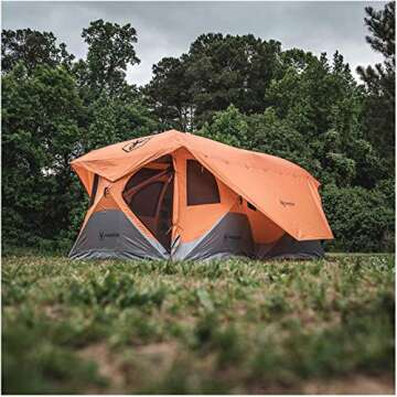 Gazelle Tents™ T8 Hub Tent - Easy Setup, Durable, Ample Storage, 8-Person