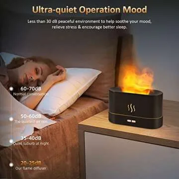 PLUWEL Flame Diffuser Humidifier for Ultimate Relaxation
