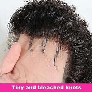 BAIHONG 6 inch Lace Front Pixie Cut Wig With Short Curly Human Hair - 13X1 HD Lace, Plucked and Bleached Knots - For Black Women