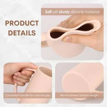 Mintlyfe Baby Bath Rinse Cup, Food Grade Silicone Body Washing Rinser Cup (Pink)