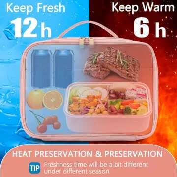 WALONER Kids Lunch Box Insulated Leather Lunch Bag for Kids Girls Boys Teenager, Mini Thermal Reusable Lunch Bag for School Picnic Journey, Fun Gifts for Girls Boys Teenager