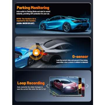 Affver Dash Cam 4K with Touch Screen, Built-in 5G WiFi, Free 64GB Card, Dash Camera for Cars with App, Car Camera, Dashcams for Cars, 24 Hours Parking Monitor, Night Vision, Loop Recording