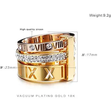 Elegant Jaline Roman Numeral Ring for Women - Durable & Stylish