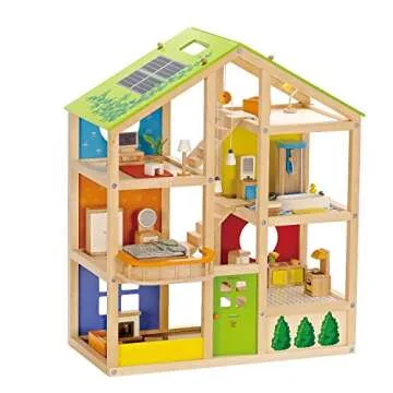 Hape All Season House Dollhouse - 3 Story Wooden Toy