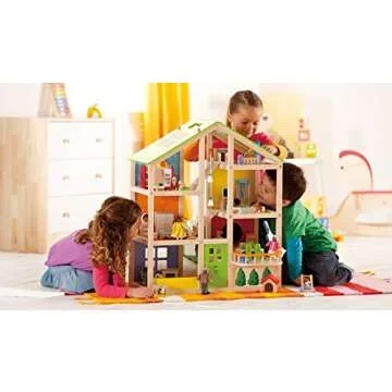 Hape All Season House Dollhouse - 3 Story Wooden Toy