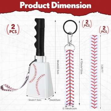 Relaxweex Super Loud Cow Bells with Comfortable Handle for Events