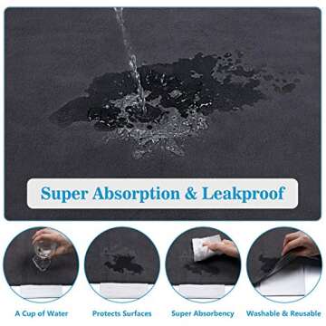 SIWA MARY Washable Pee Pads for Dogs, 48"x48" Reusable Pee Pads Non-Slip Dog Pee Pads Heavy Absorbency Puppy Pee Pads Quick Dry Whelping Pads/Waterproof Puppy Training Pad for Playpen, Crate, Floor