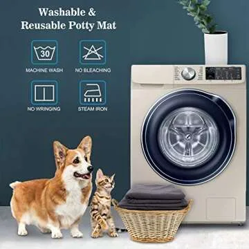 SIWA MARY Washable Pee Pads for Dogs, 48"x48" Reusable Pee Pads Non-Slip Dog Pee Pads Heavy Absorbency Puppy Pee Pads Quick Dry Whelping Pads/Waterproof Puppy Training Pad for Playpen, Crate, Floor