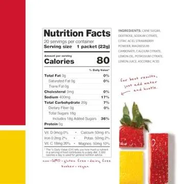 Skratch Labs Hydration Packets Hydration Drink Mix, Strawberry Lemonade (20ct) - Electrolyte Powder Developed for Athletes and Sports Performance, Gluten Free, Vegan, Kosher