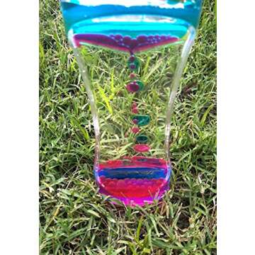 YUE MOTION Liquid Motion Bubbler - Calming Toys for Kids and Adults - Liquid Hourglass - Handheld Oil Timer - Sensory Toys for Christmas Stocking Stuffer