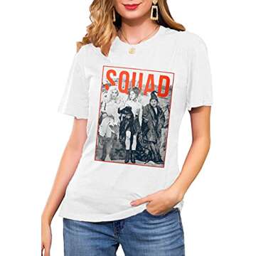 Sanderson Sisters Squad Cute T Shirt Halloween Graphic Tees for Women Hocus Pocus Funny Shirts Fall ...